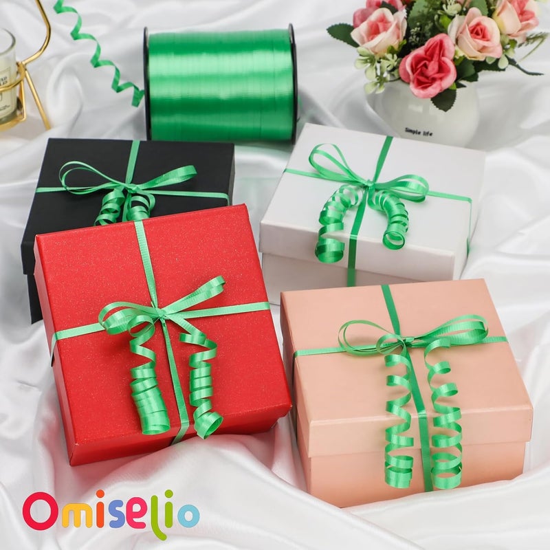 OMISELIO Green Ribbon - 500 Yard Crimped Dark Green Curly Ribbon for Gift Wrapping, Balloons, Christmas, St. Patrick's Day, Graduation - Image 2